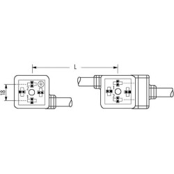 Dvigubas kištukas M/M 220 mm SP8881500220