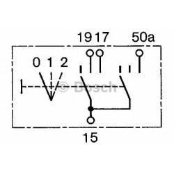 Case - IH 323 0343008009 Šilumos paleidimo jungiklis 0-1-2, Bosch