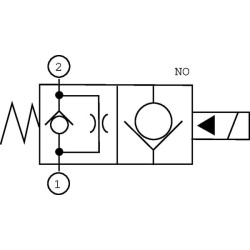 Valdymo vožtuvas 2/2 SVP10NO 12VDC A08 SVP10NO003