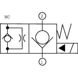 Valdymo vožtuvas 2/2 SVP10NC 12VDC A06 SVP10NC001