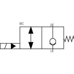 Vožtuvas 2/2 4B0-NO-220VAC 1" CP5024004