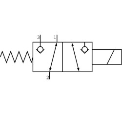 3/2 elektrinis vožtuvas 12V 3/8 EL10C EL10C001