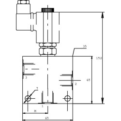 3/2 elektrinis vožtuvas 24V 3/8 EL10C EL10C002