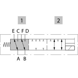 Vožtuvas 6/2 DFE140/6 12 V nuolatinės srovės 1 DFE1406001