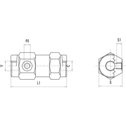 Valdomas atbulinis vožtuvas VBPSL, G3/8" C056V0202