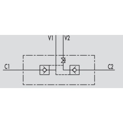 Dvigubo srauto valdymo vožtuvas VBPDE su uždarymo vožtuvu, G1/4" - 12L C056V0132