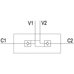 Dvigubo srauto valdymo vožtuvas VBPDE-2, G1/2" - M22 x 1,5 15L C056V0135