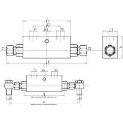 Dvigubo srauto valdymo vožtuvas VBPDE-2, G1/2" - M22 x 1,5 15L C056V0135