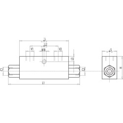 Dvigubas atbulinis vožtuvas 3/8 BSP C056V0020