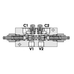 Dvigubas 3/4" priešsvyris vožtuvas FPOE120D34LA20B