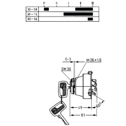 Case - IH 353 300403 Uždegimo jungiklis