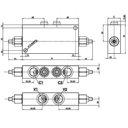 Dvigubas 3/4" priešsvyris vožtuvas FPOE120D34LA35B