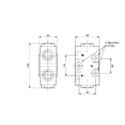 Srauto daliklis, 35–50 l/min FDC6006050