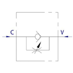 Droselinis atbulinis vožtuvas VRFU90°, G3/4" C056V0588