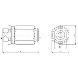 Droselinis vožtuvas VRB, G3/8" C056V0555