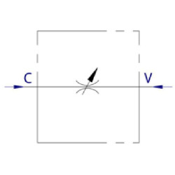 Droselinis vožtuvas VRFB90°, G3/8" C056V0586