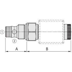 Kasetinis vožtuvas 2/2 NO 40l/min EC08M10PB