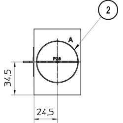 Grįžimo blokas 2x3/4" 1x1" KRVB002