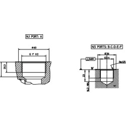 Grįžimo blokas 5x3/4" 1x1"1/2 KRVB005