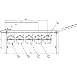 Grįžimo blokas 5x3/4" 1x1"1/2 KRVB005