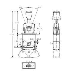 Valdymo svirtis PVRES 155B4206 Įjungimas-išjungimas-įjungimas PVRES155B4206