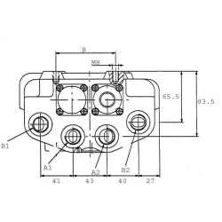 Priekinio krautuvo vožtuvas DLM142/2 LS su kryžmine rankena DLSM218513LS