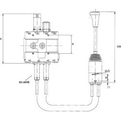 Priekinio krautuvo vožtuvas DLM142/2 LS su kryžmine rankena DLSM218513LS