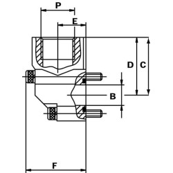 Kampinis flanšas 3/8 1GQ06