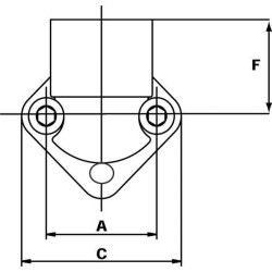 Kampinis flanšas 3/4 - 56 mm 3G1256