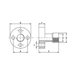 Siurblio flanšas 3/4 3DPF12