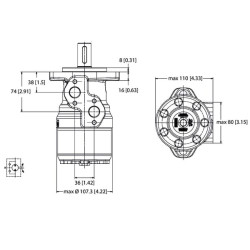 Orbitinis variklis, veleno Ø 1" A2 OMRX37511185556
