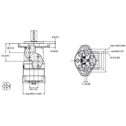 Orbitinis variklis, velenas Ø 25 A2 galinis OMRX25011185471