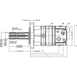 Orbitinis variklis, velenas 1 3/8"Z6 OMS160151F0563