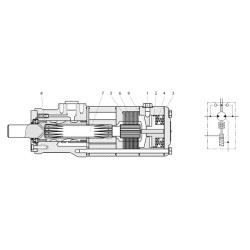 Orbitinis variklis OMR315- Ø25 - stabdys OMR3151516467