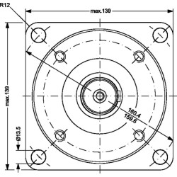 Ratų variklis, velenas Ø35 kūginis OMSW160151F0531