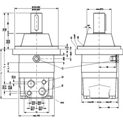 Ratų variklis, velenas Ø35 kūginis OMSW160151F0531