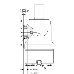 Orbitinis variklis, velenas Ø32, 4 l OMH500151H1006
