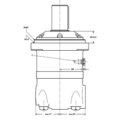Orbitinis variklis, velenas Ø50, standartinis OMV315151B3100