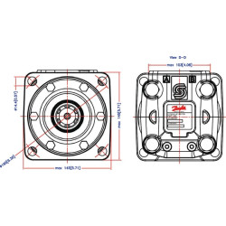 Orbitinis variklis, velenas 1 3/8"Z6 OMT500151B3023