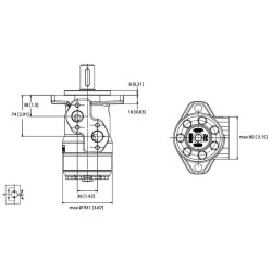 Orbitinis variklis, velenas Ø25 A2 OMPX5011185771