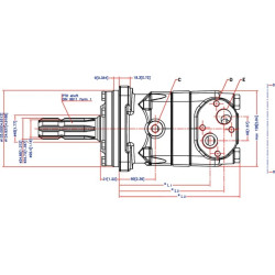 Orbitinis variklis, velenas 1 3/8"Z6 OMT315151B3021