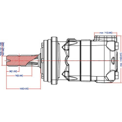 Orbitinis variklis, velenas 1 3/8"Z6 OMT315151B3021