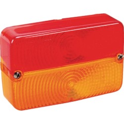 Case - IH 2130 02394020 Šviesus objektyvas, raudonas/gintarinis, stačiakampis 113x72x31mm galinis/LH/RH Cobo