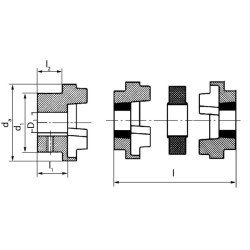 Stebulė GG HRC 110, centrinė skylė HRCP110B
