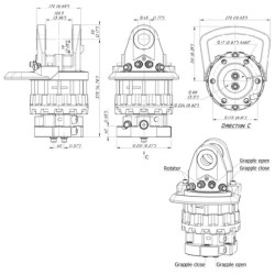 Rotatorius 160kN flanšas 6x17mm GR16S