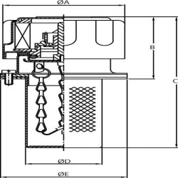 TA80 užpildymo dangtelis su filtru TA80B10A201P01