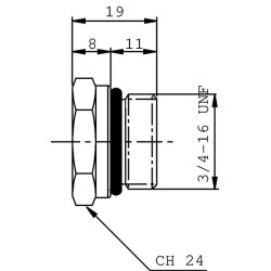 UNF 3/4" kamštis MPPP34UNF