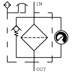Grįžtamasis filtras MPH 110-3-A25 MPH1103A25