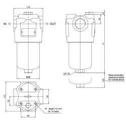 Slėginis filtras 1-1/4" 10µm FMM1502BAD2A10NP01