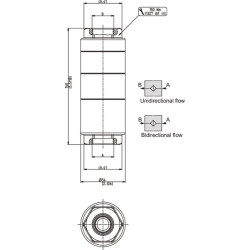 Aukšto slėgio filtras linijoje 40 mu 3/4 B HF70520070SB040GEB